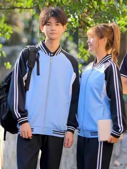 中學(xué)運動校服春秋款藍(lán)黑配色