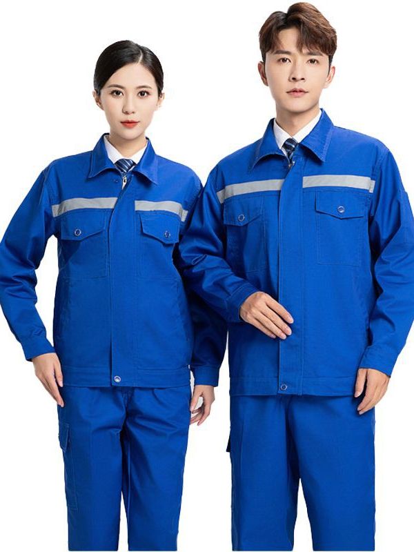 長(zhǎng)袖勞保服男工作服耐磨耐臟反光條工作服套裝汽修勞保服男裝批發(fā)