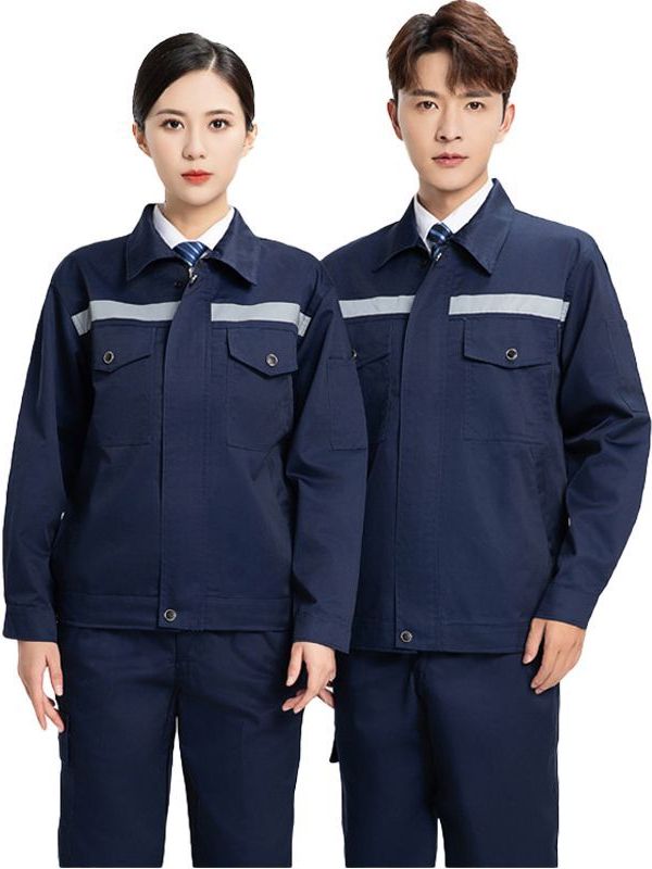 長(zhǎng)袖勞保服男工作服耐磨耐臟反光條工作服套裝汽修勞保服男裝批發(fā)