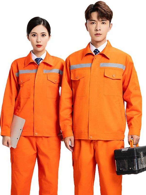 長(zhǎng)袖勞保服男工作服耐磨耐臟反光條工作服套裝汽修勞保服男裝批發(fā)